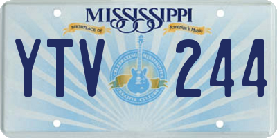 MS license plate YTV244