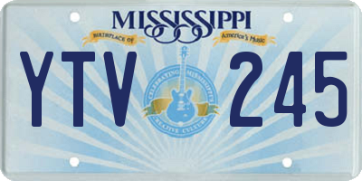 MS license plate YTV245