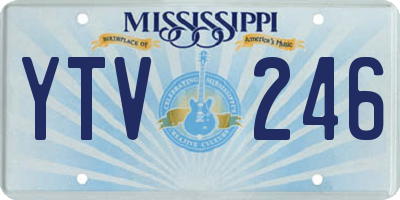 MS license plate YTV246
