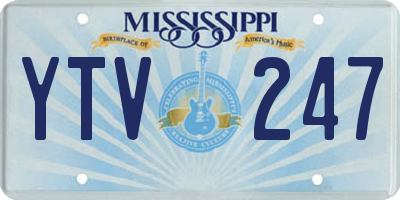 MS license plate YTV247