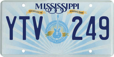 MS license plate YTV249