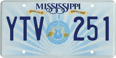 MS license plate YTV251