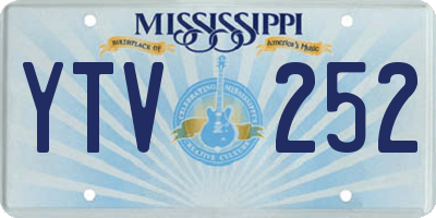 MS license plate YTV252