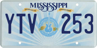MS license plate YTV253