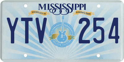 MS license plate YTV254