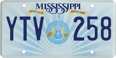 MS license plate YTV258