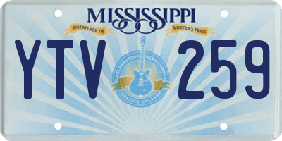 MS license plate YTV259