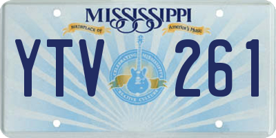 MS license plate YTV261
