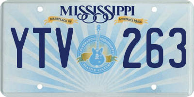 MS license plate YTV263