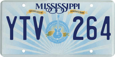 MS license plate YTV264