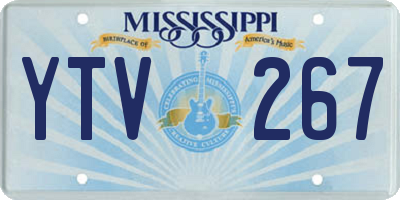 MS license plate YTV267