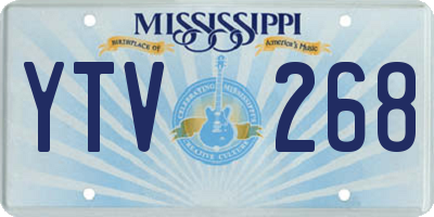 MS license plate YTV268