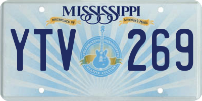 MS license plate YTV269