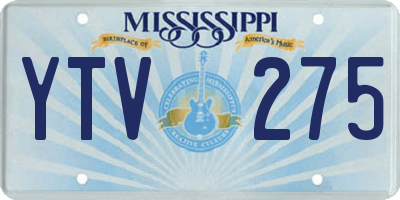 MS license plate YTV275
