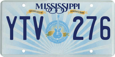 MS license plate YTV276