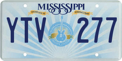 MS license plate YTV277
