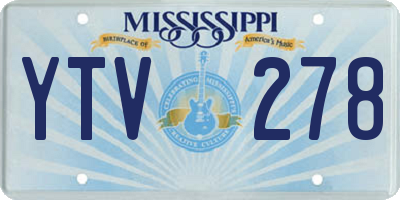 MS license plate YTV278