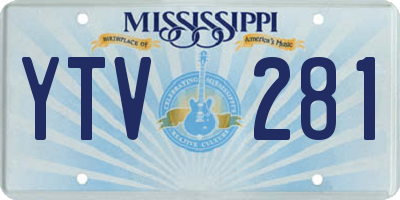 MS license plate YTV281
