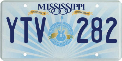 MS license plate YTV282