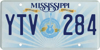 MS license plate YTV284