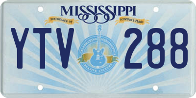 MS license plate YTV288