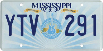 MS license plate YTV291