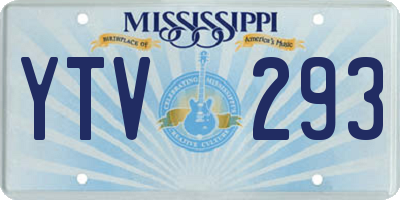MS license plate YTV293