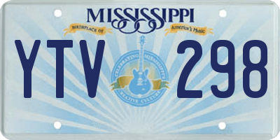 MS license plate YTV298