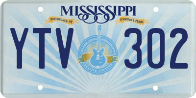 MS license plate YTV302