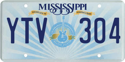 MS license plate YTV304