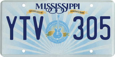 MS license plate YTV305