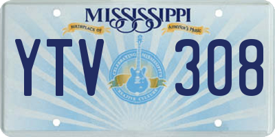 MS license plate YTV308