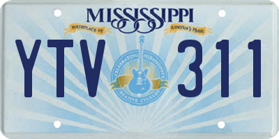 MS license plate YTV311