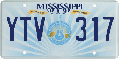 MS license plate YTV317