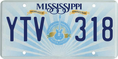 MS license plate YTV318