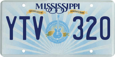 MS license plate YTV320