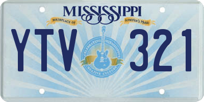 MS license plate YTV321