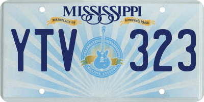 MS license plate YTV323