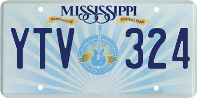 MS license plate YTV324