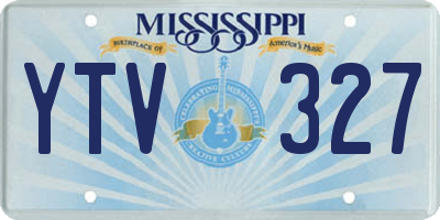 MS license plate YTV327