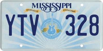 MS license plate YTV328