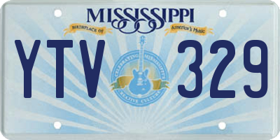 MS license plate YTV329
