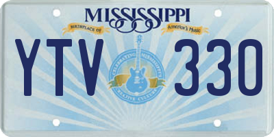 MS license plate YTV330