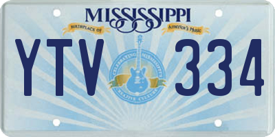 MS license plate YTV334