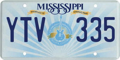 MS license plate YTV335