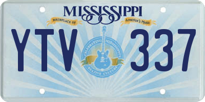 MS license plate YTV337