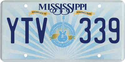 MS license plate YTV339