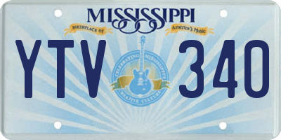 MS license plate YTV340