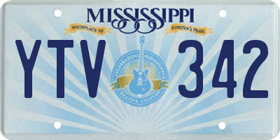 MS license plate YTV342
