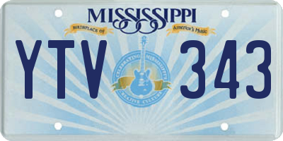MS license plate YTV343